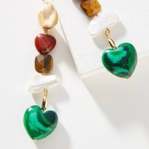 Anthropologie Multicolor Heart Earrings